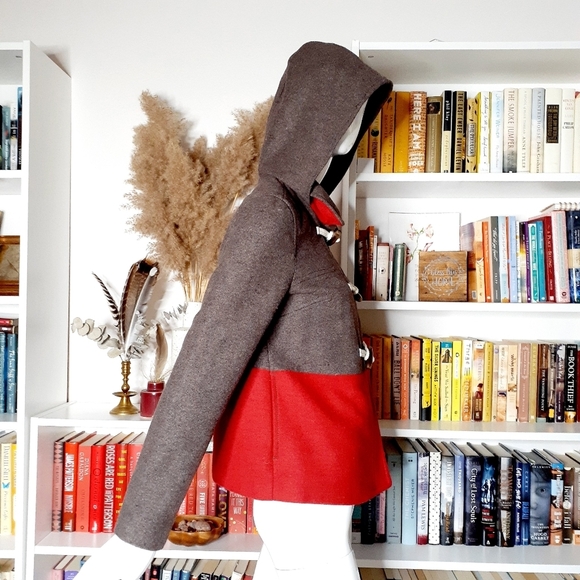 OLd Navy Women’s color Block Wool Blend Peacoat with Toggle Buttons Z67 - Picture 4 of 13